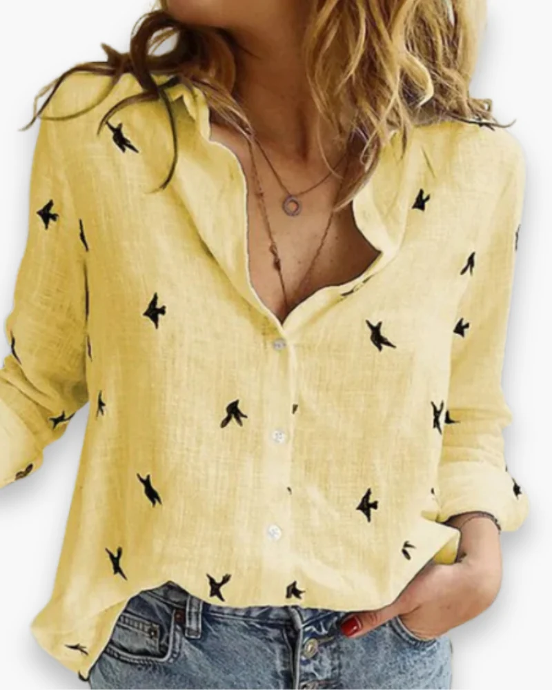 Damen Elegante Bluse | Klassischer Kragen, Langarm - Image 4