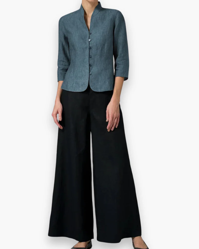 Damen Elegante Bluse mit Stehkragen | Festliche Anlässe - Image 2