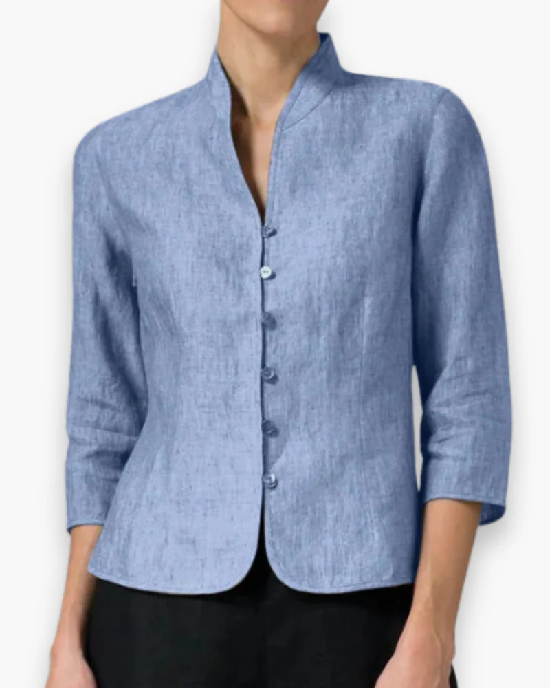 Damen Elegante Bluse mit Stehkragen | Festliche Anlässe - Image 3