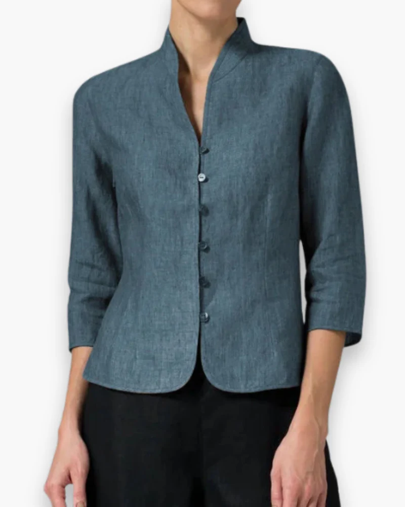 Damen Elegante Bluse mit Stehkragen | Festliche Anlässe - Image 4