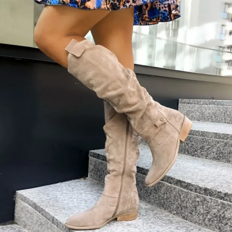 Damen elegante braune Overknee-Stiefel | Hohe - Image 2