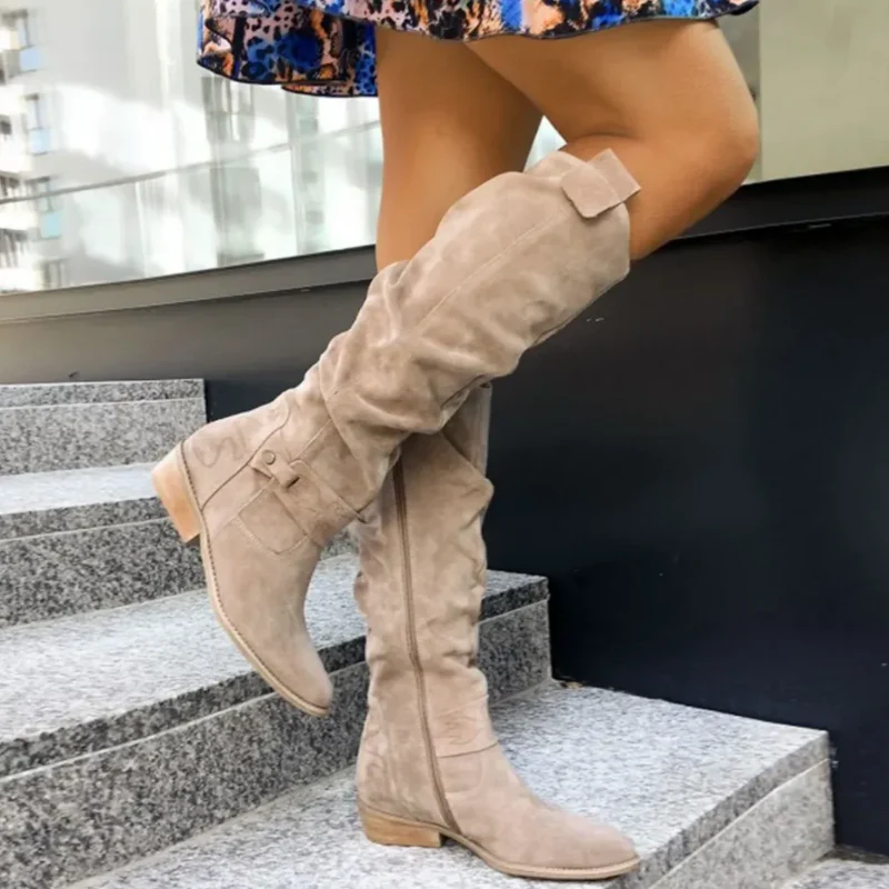 Damen elegante braune Overknee-Stiefel | Hohe - Image 3