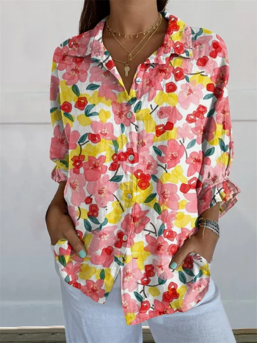 Damen Elegante Button Down Hemd | Langarm - Image 3