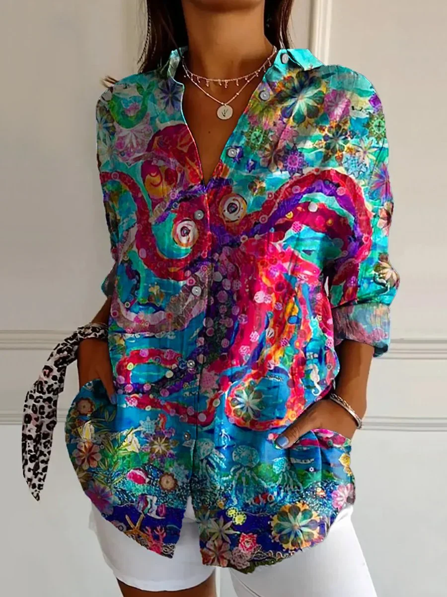 Damen Elegante Button Down Hemd | Langarm - Image 6