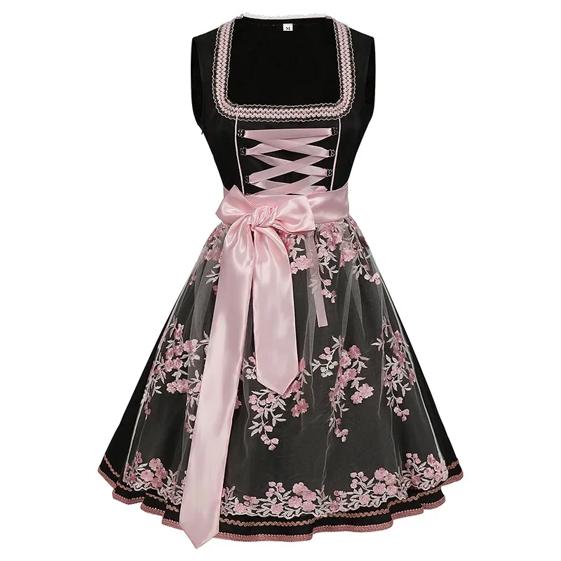 Damen Elegante Rosa Oktoberfest Dirndl Kleid - Image 4