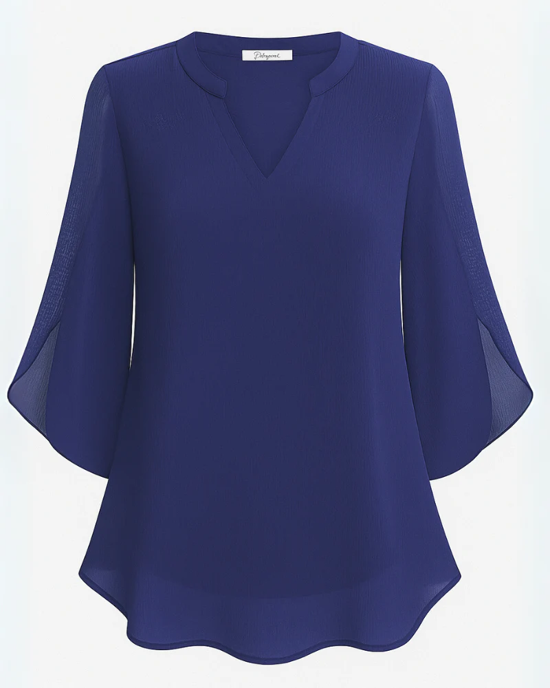 Damen Elegante V-Ausschnitt Bluse | 3/4 Ärmel - Image 11
