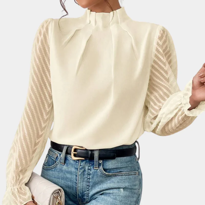 Damen elegante Vintage-Bluse | Langarm - Image 5