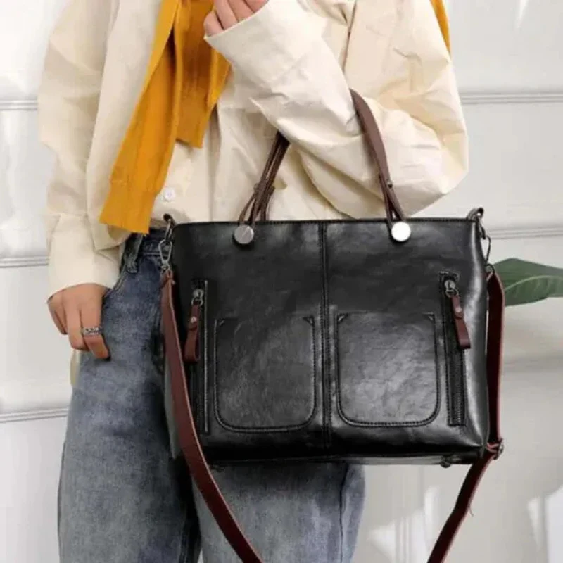 Damen elegante Vintage-Tasche | groß - Image 3