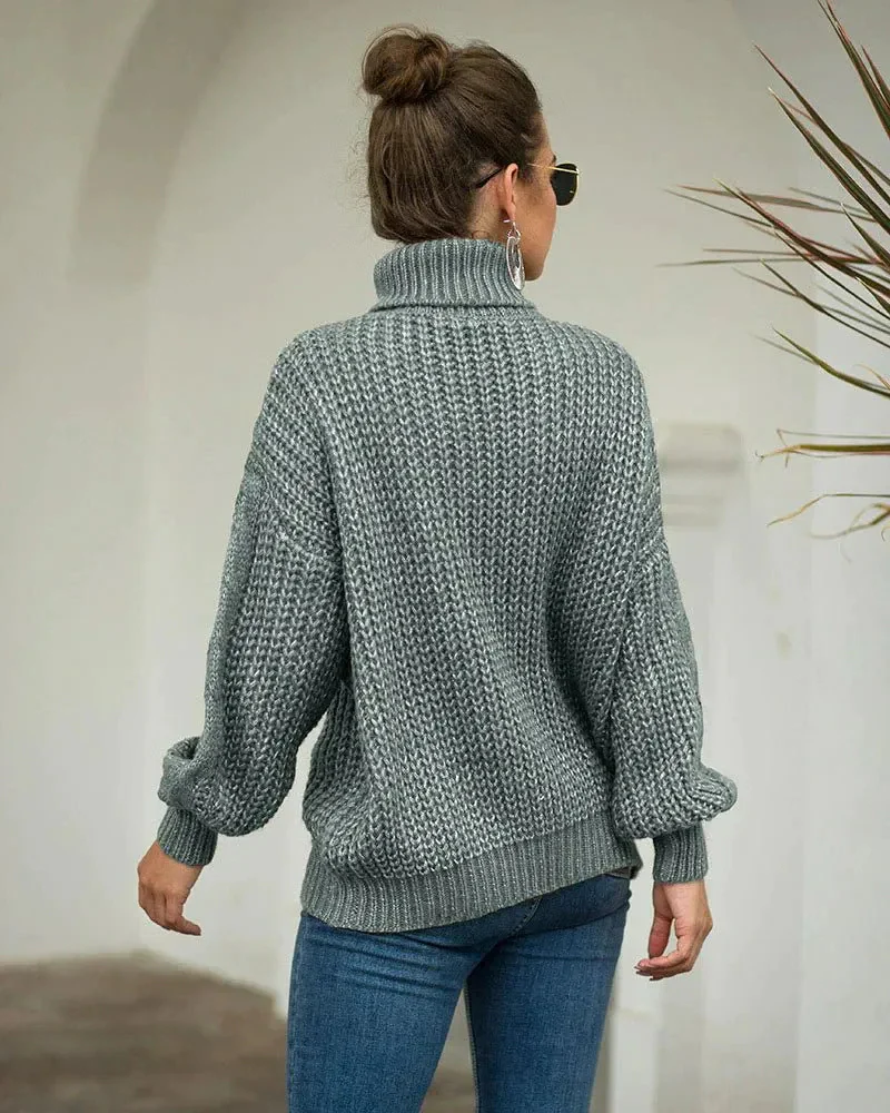 Damen eleganter grober Zopfstrickpullover | Warmer - Image 5