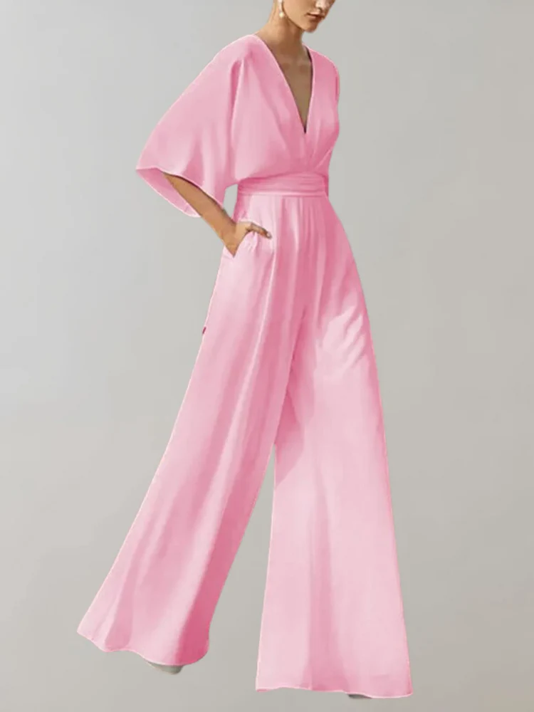 Damen eleganter Jumpsuit mit weitem Bein | Hochzeitsgäste - Image 5