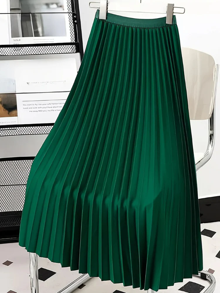 Damen eleganter Midirock mit hoher Taille | Lang - Image 4