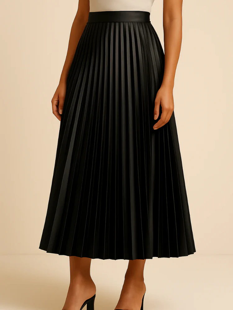 Damen eleganter Midirock mit hoher Taille | Lang - Image 6