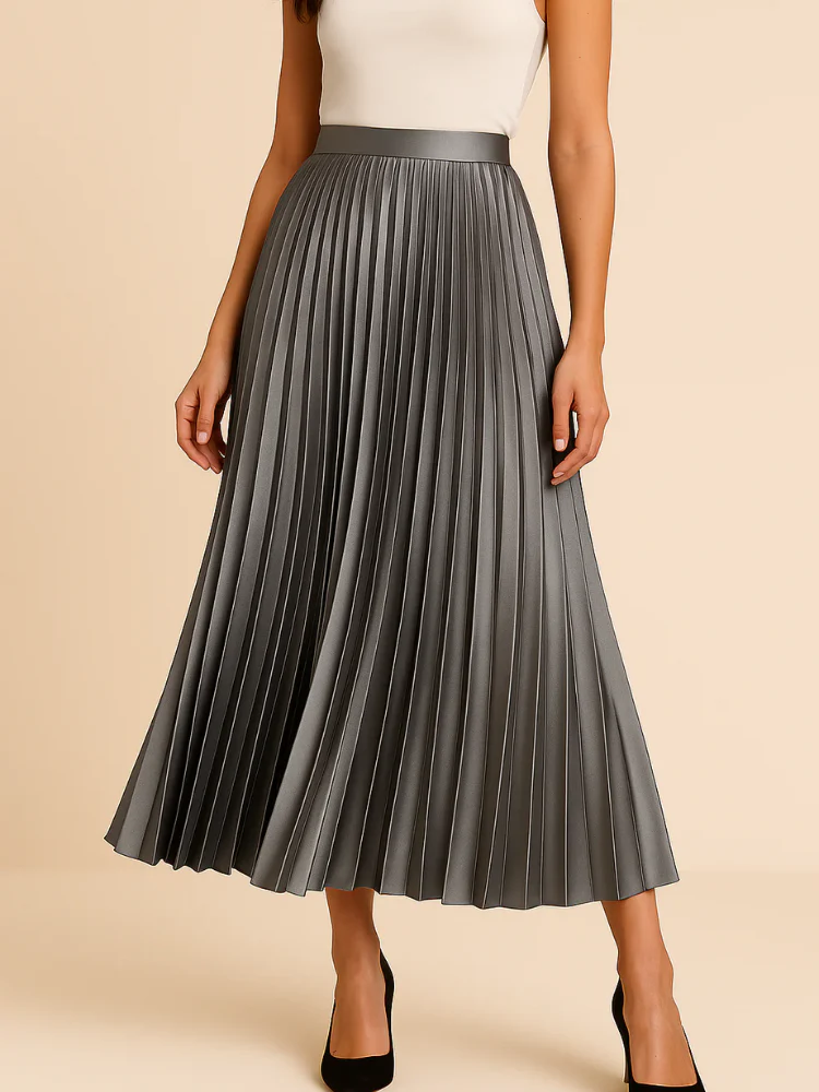 Damen eleganter Midirock mit hoher Taille | Lang - Image 7
