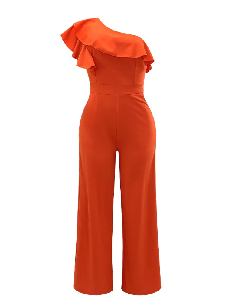 Damen Eleganter One Shoulder Jumpsuit | Weites Bein - Image 3