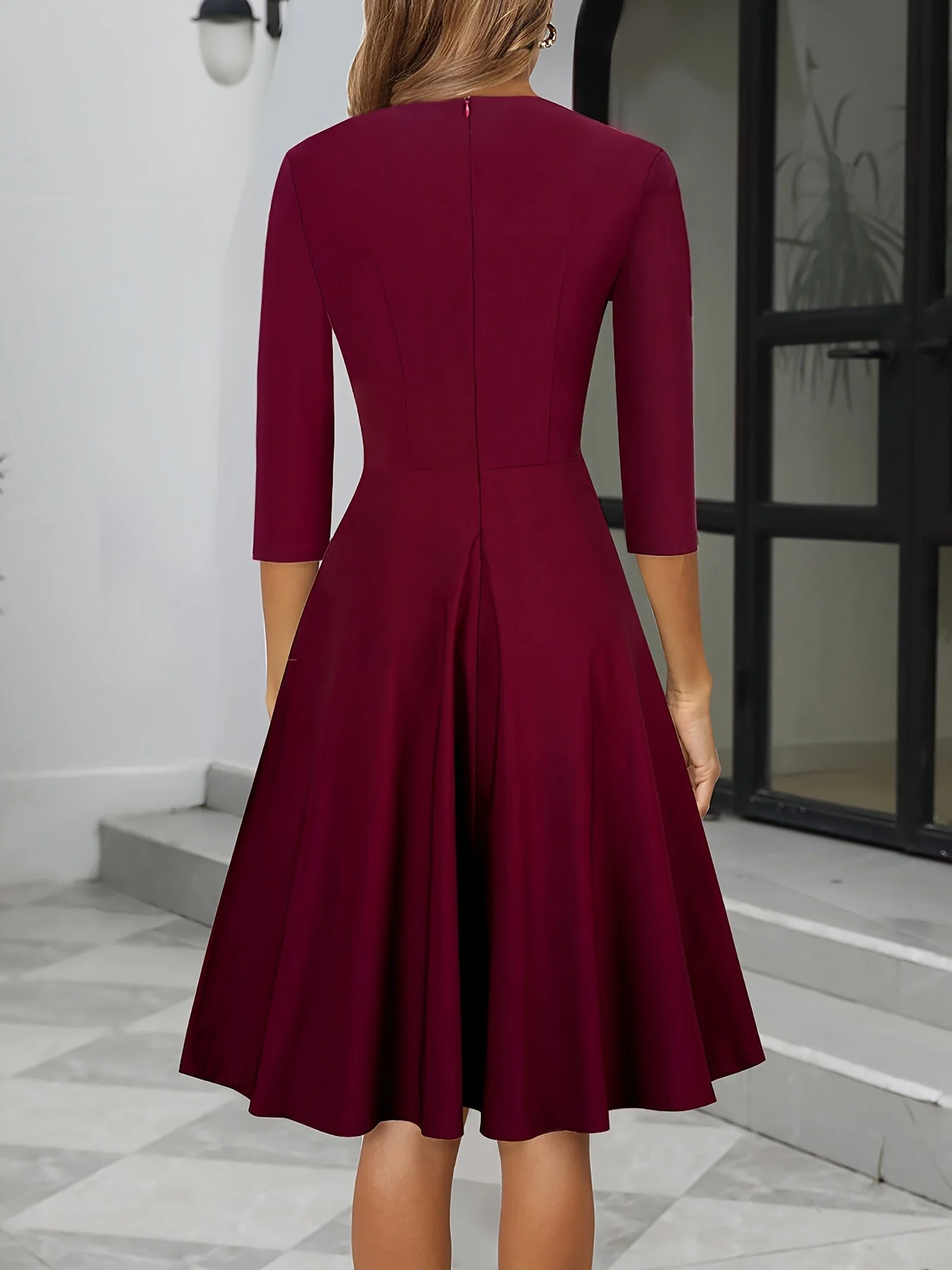Damen Elegantes Abend Kleid | Midi - Image 4
