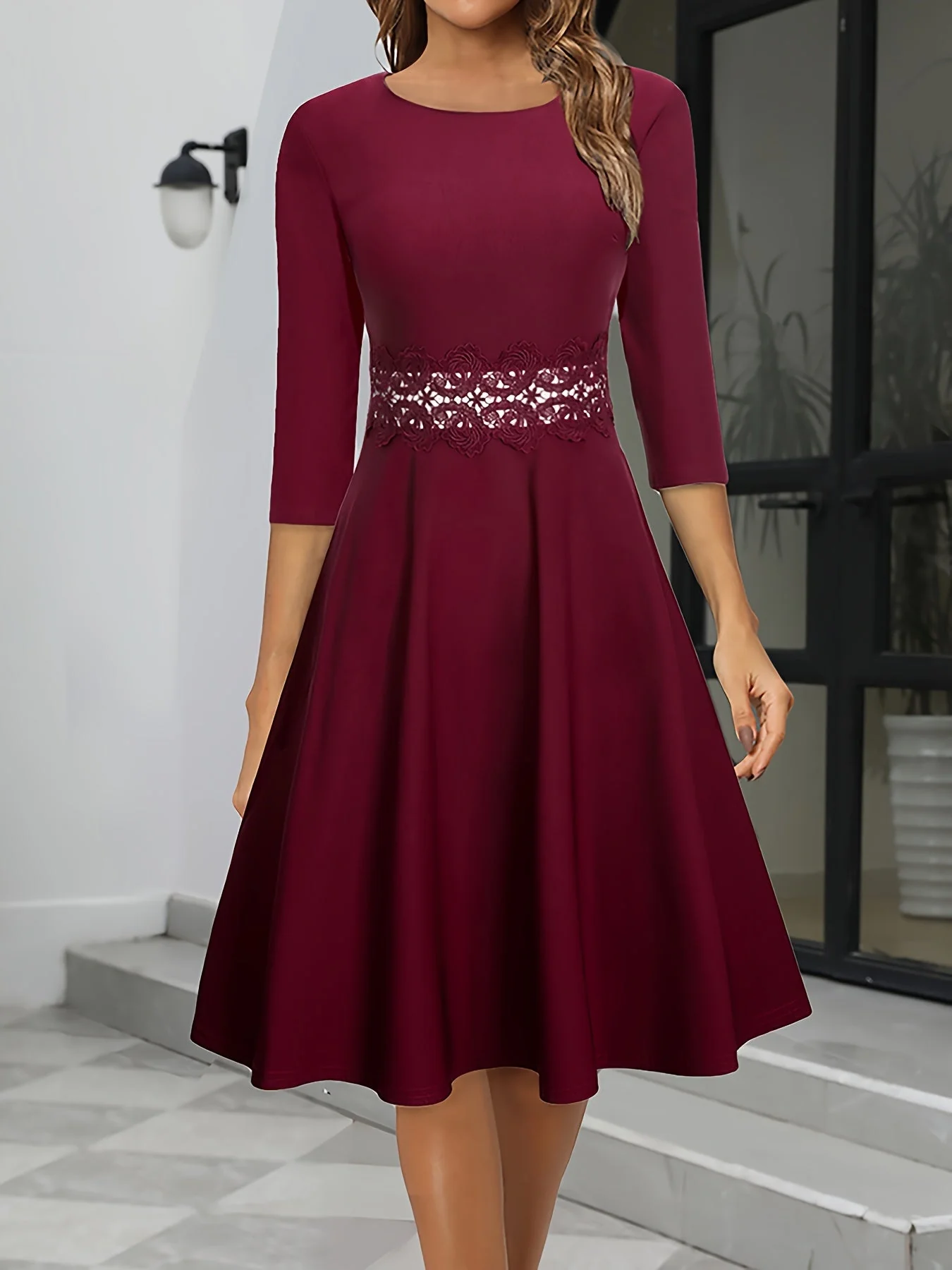 Damen Elegantes Abend Kleid | Midi - Image 5