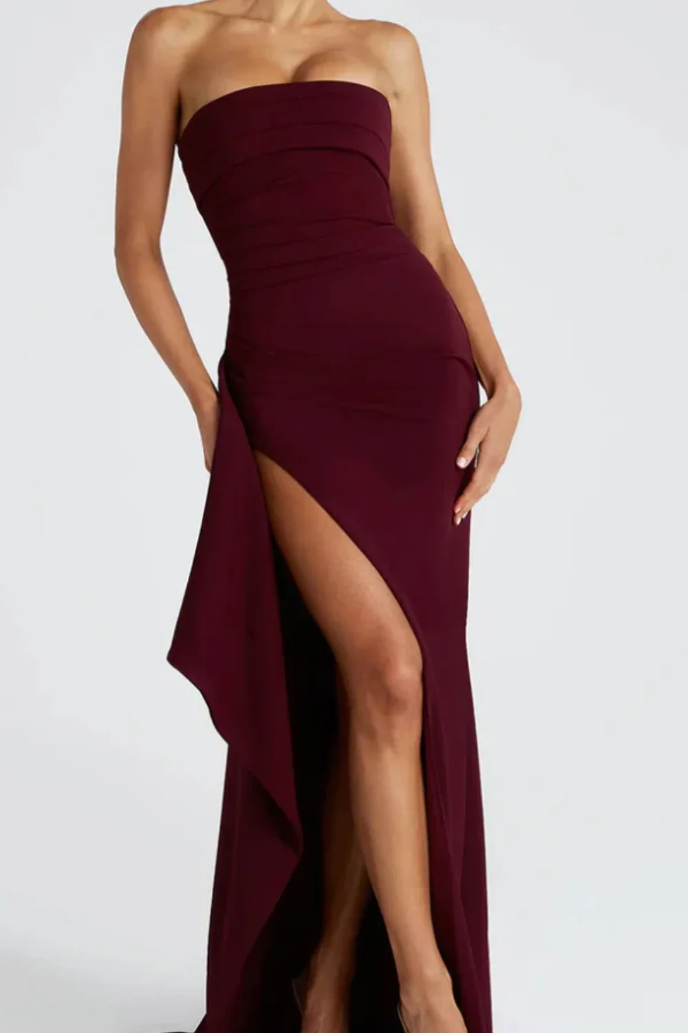 Damen elegantes Abendkleid mit hohem Beinschlitz | Maxi - Image 8