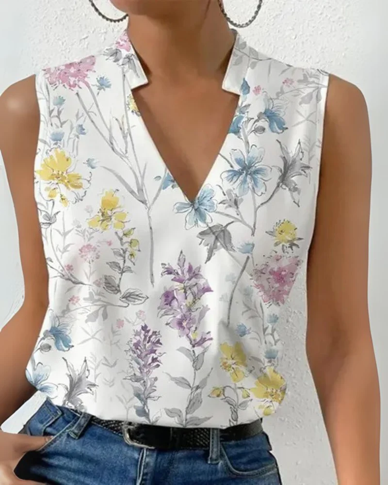 Damen Elegantes Ärmelloses Wickeloberteil | V-Ausschnitt Bluse - Image 6