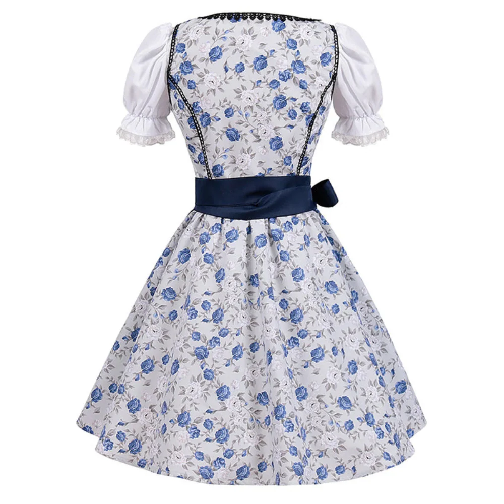 Damen Elegantes Blumen Dirndlkleid | Midi - Image 3
