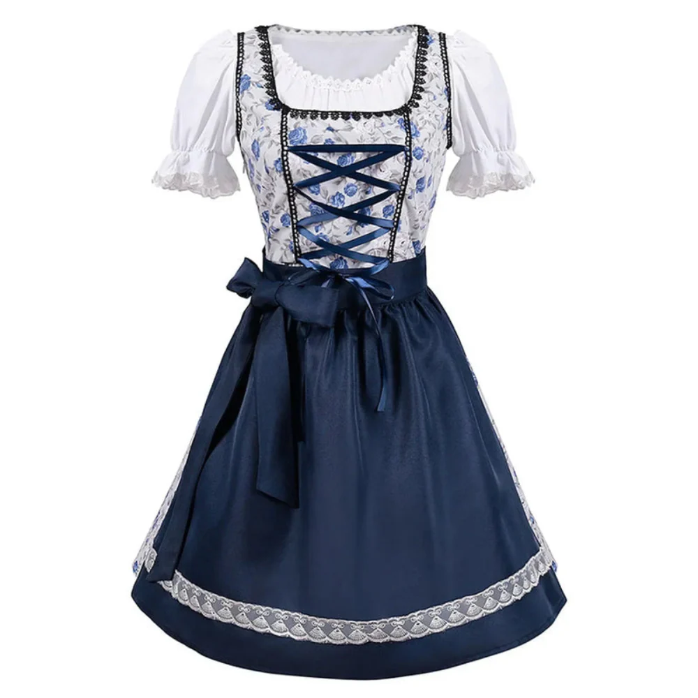 Damen Elegantes Blumen Dirndlkleid | Midi - Image 6