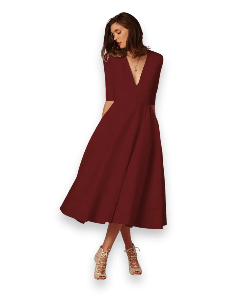 Damen Elegantes Festliches Kleid | Ärmellos Maxi - Image 4