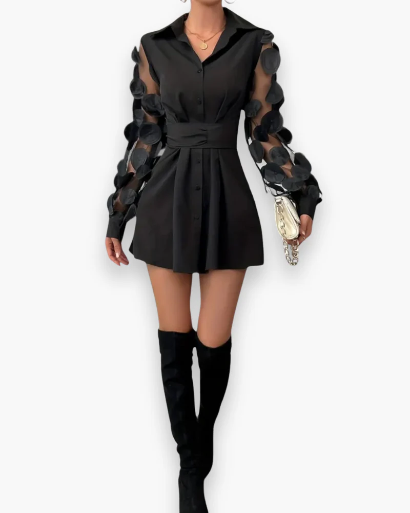 Damen Elegantes Festliches Kleid mit Schleife | Mini - Image 4