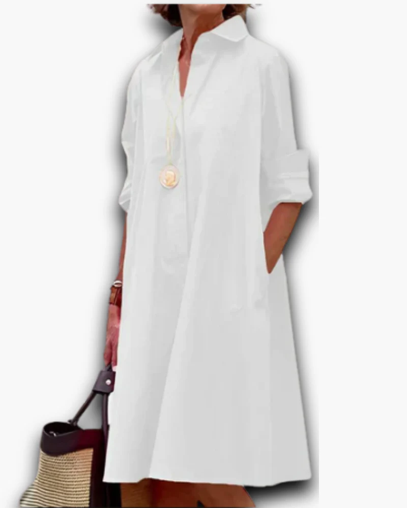Damen Elegantes Hemdblusen Kleid | Modern - Image 3