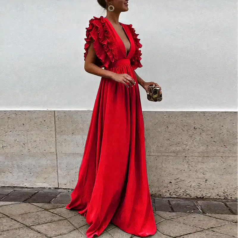 Damen elegantes Kleid für Hochzeitsgäste | Maxi - Image 4
