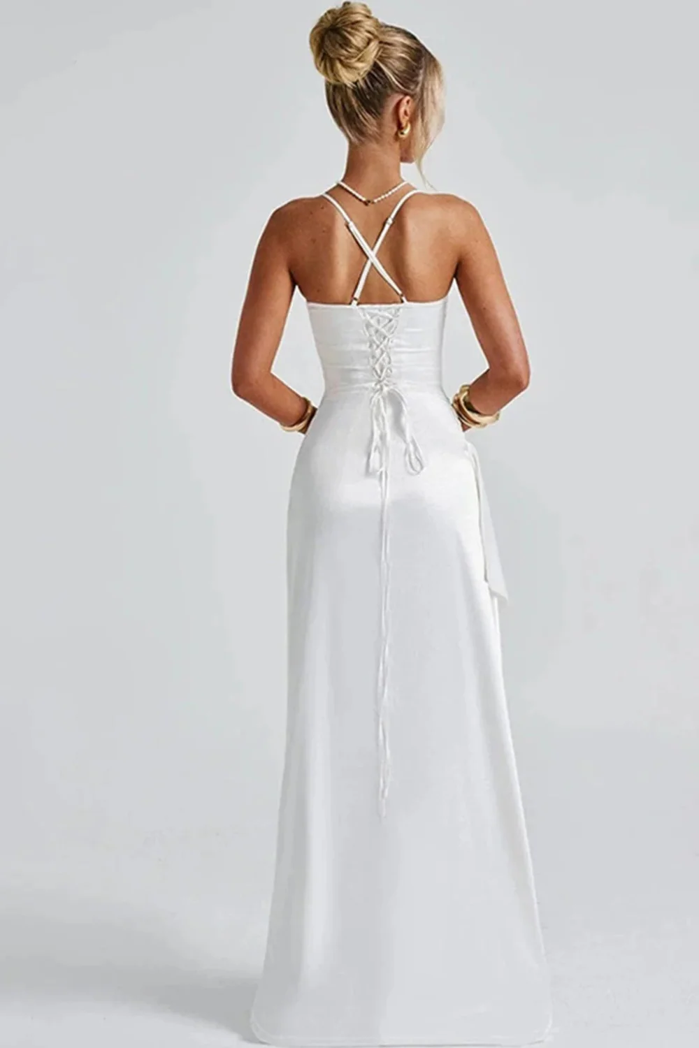Damen elegantes Kleid für Hochzeitsgäste mit Schlitz | Maxi - Image 11