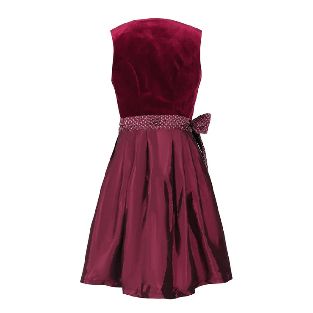 Damen Elegantes Kontrast Dirndl Kleid | Festlich Midi - Image 2