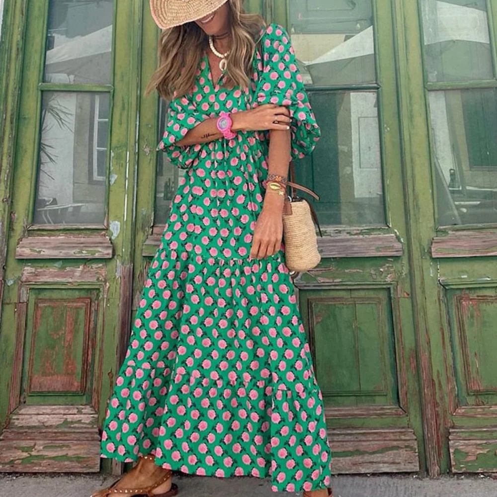 Damen Elegantes Luftiges Maxikleid | Maxi Sommer Kleid - Image 5