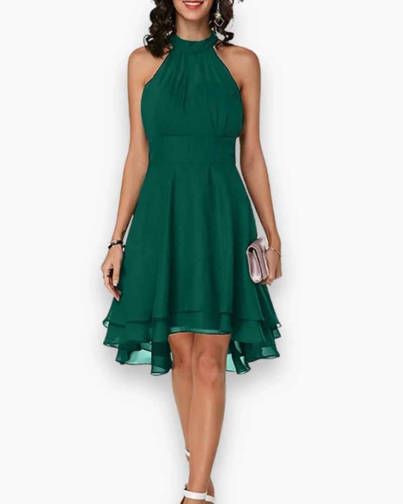 Damen Elegantes Rüschendes Kleid | Midi Festliches Kleid - Image 4