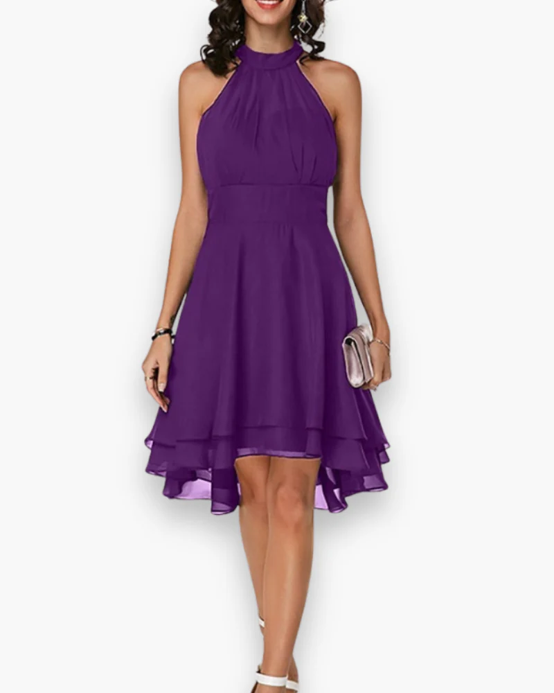 Damen Elegantes Rüschendes Kleid | Midi Festliches Kleid - Image 5