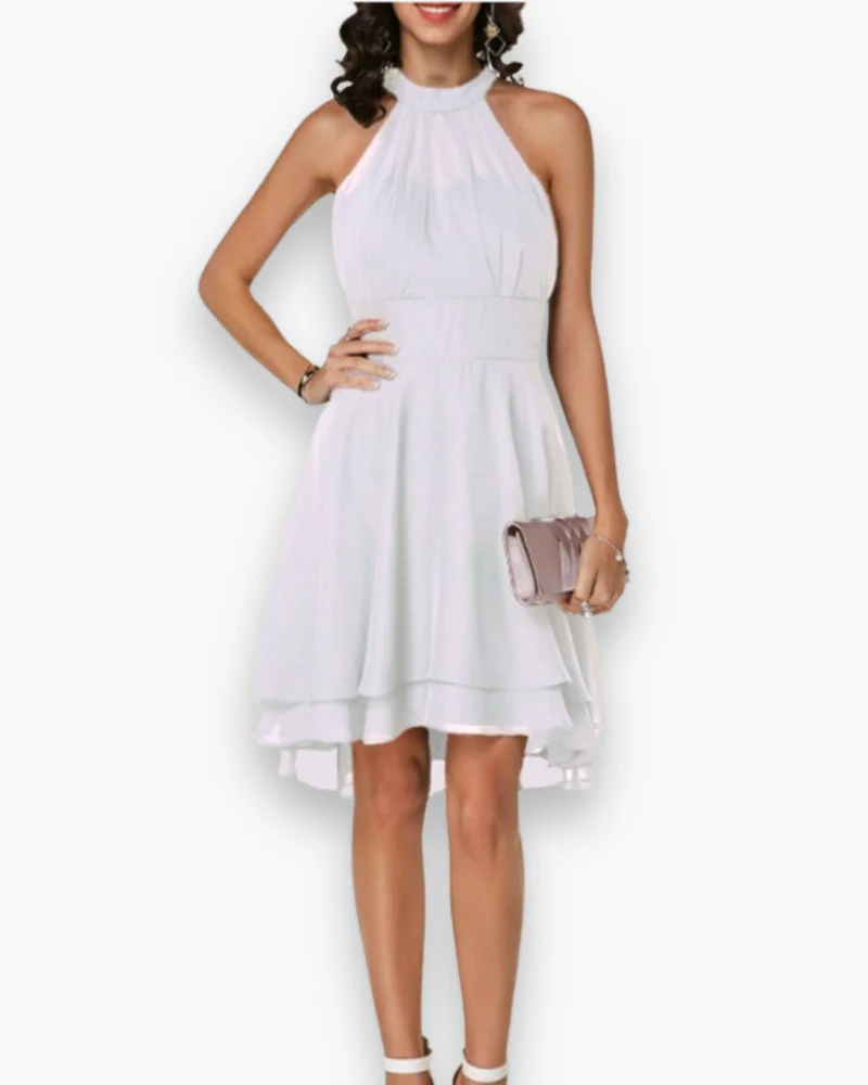 Damen Elegantes Rüschendes Kleid | Midi Festliches Kleid - Image 7
