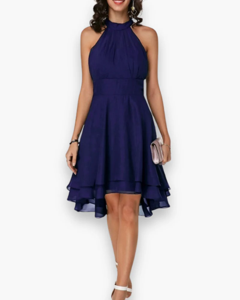 Damen Elegantes Rüschendes Kleid | Midi Festliches Kleid - Image 8