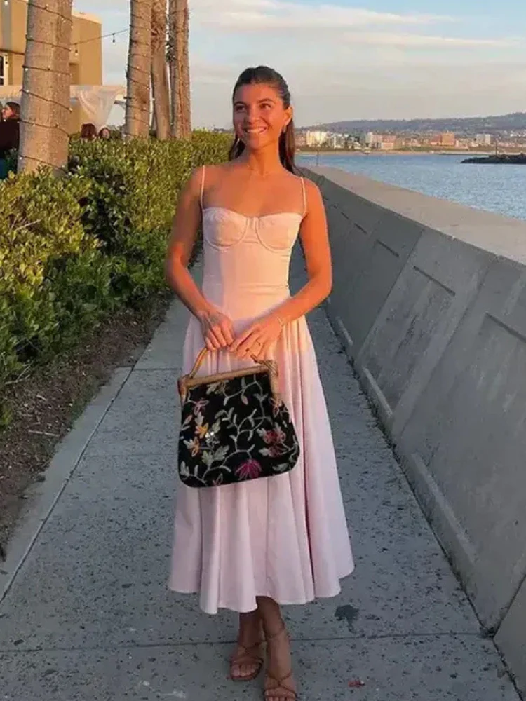 Damen elegantes Taillenformendes Sommerkleid | Midi - Image 6
