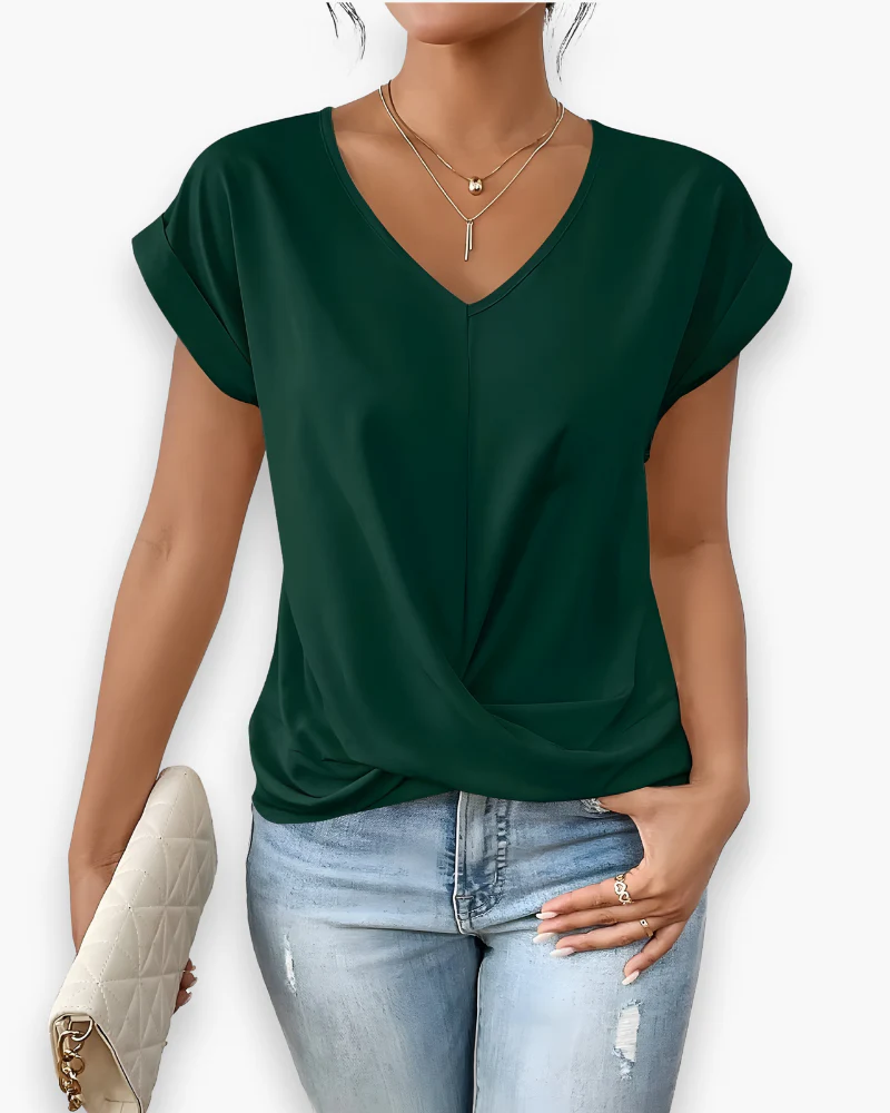 Damen Elegantes Twist Front Top | V-Ausschnitt - Image 5