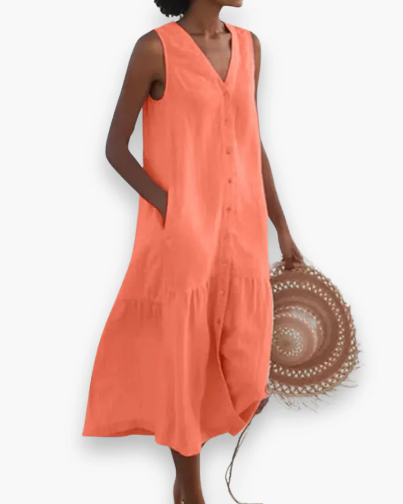 Damen Elegantes V-Ausschnitt Kleid | Sommer kleid - Image 5