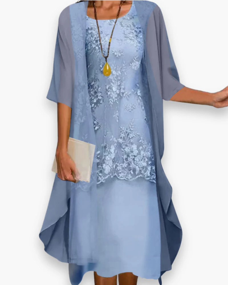 Damen Elegantes Zweiteiliges Kleid | Sommerkleider - Image 2