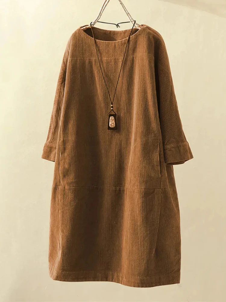 Damen entspanntes schlichtes Sommerkleid | Midi - Image 3