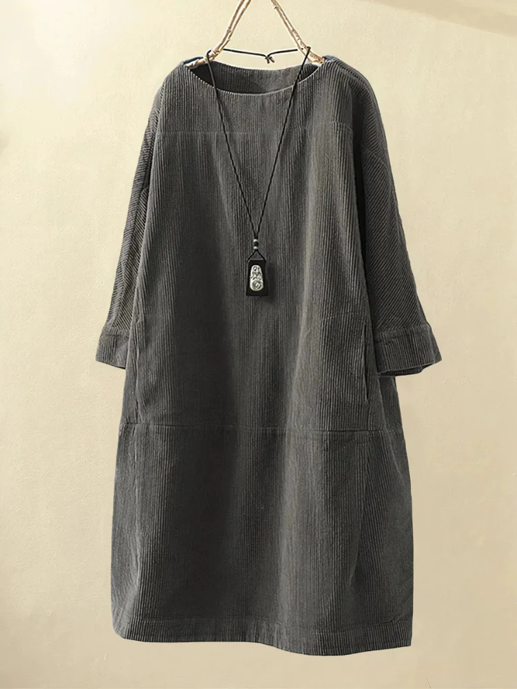 Damen entspanntes schlichtes Sommerkleid | Midi - Image 4