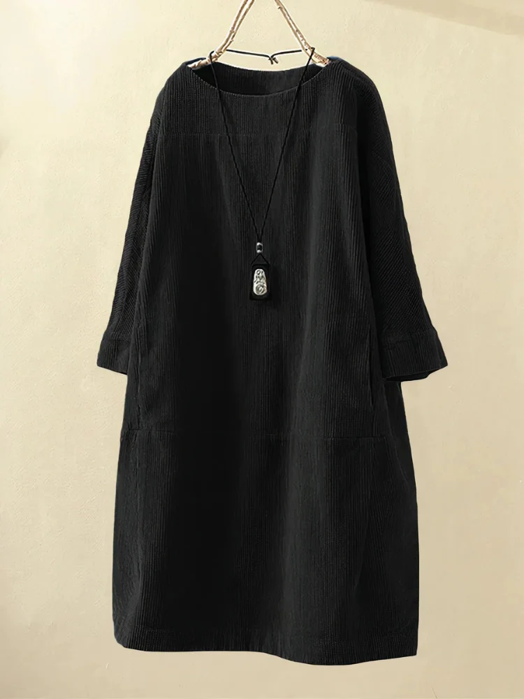 Damen entspanntes schlichtes Sommerkleid | Midi - Image 7