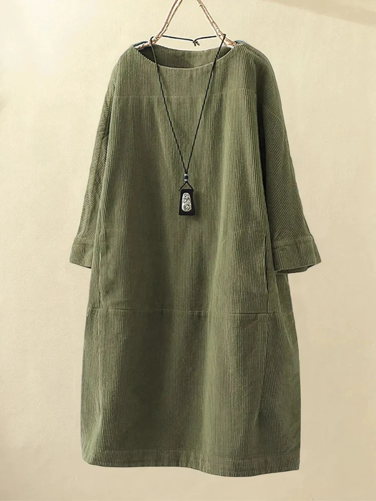 Damen entspanntes schlichtes Sommerkleid | Midi - Image 8