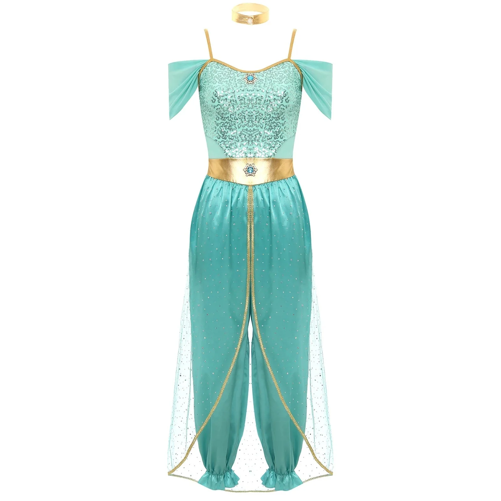 Damen Fantasy Halloween Jumpsuit | Schulterfrei im Harem-Stil - Image 3