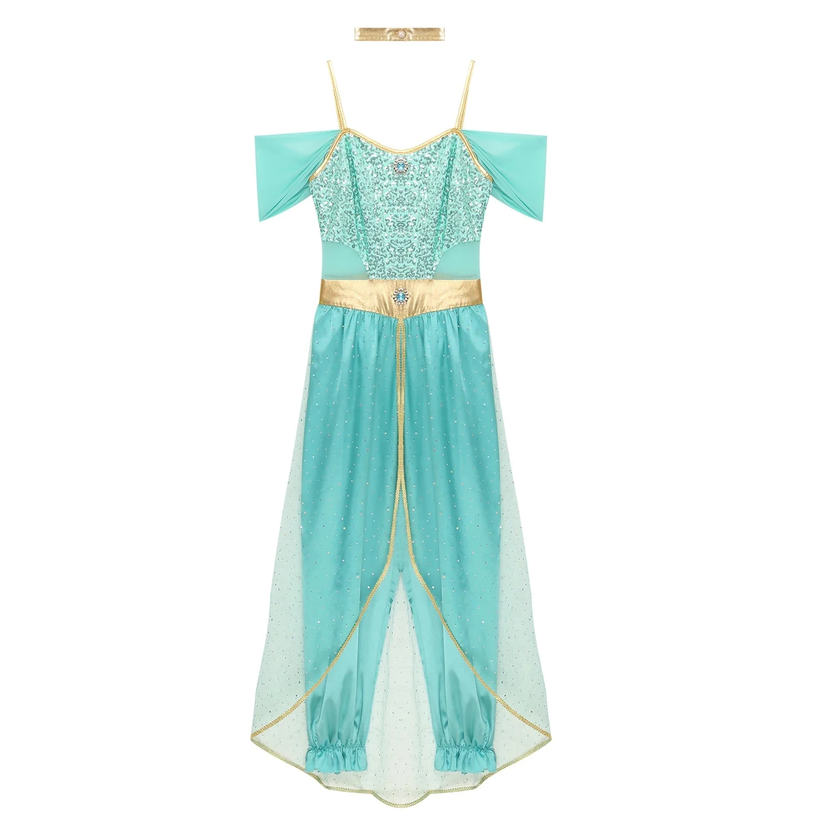 Damen Fantasy Halloween Jumpsuit | Schulterfrei im Harem-Stil - Image 4