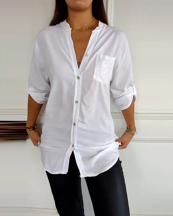 Damen Festliche Button Down Hemd | Langarm - Image 10