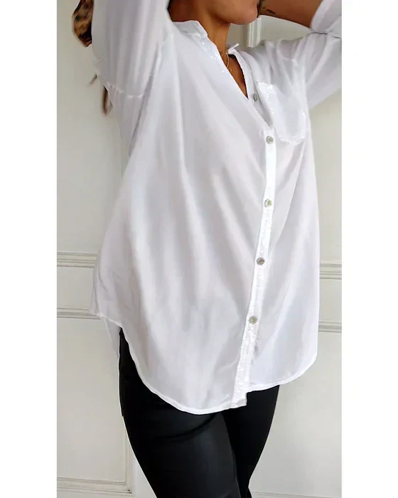 Damen Festliche Button Down Hemd | Langarm - Image 11