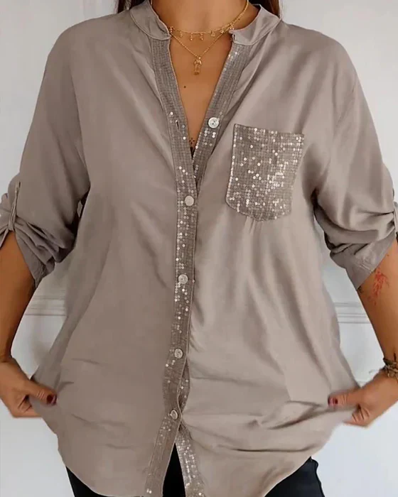 Damen Festliche Button Down Hemd | Langarm - Image 12