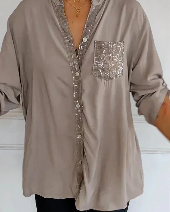 Damen Festliche Button Down Hemd | Langarm - Image 13