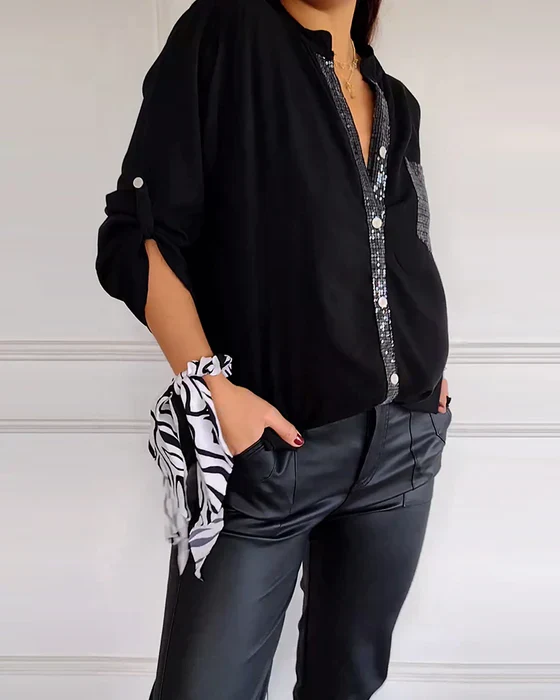 Damen Festliche Button Down Hemd | Langarm - Image 2